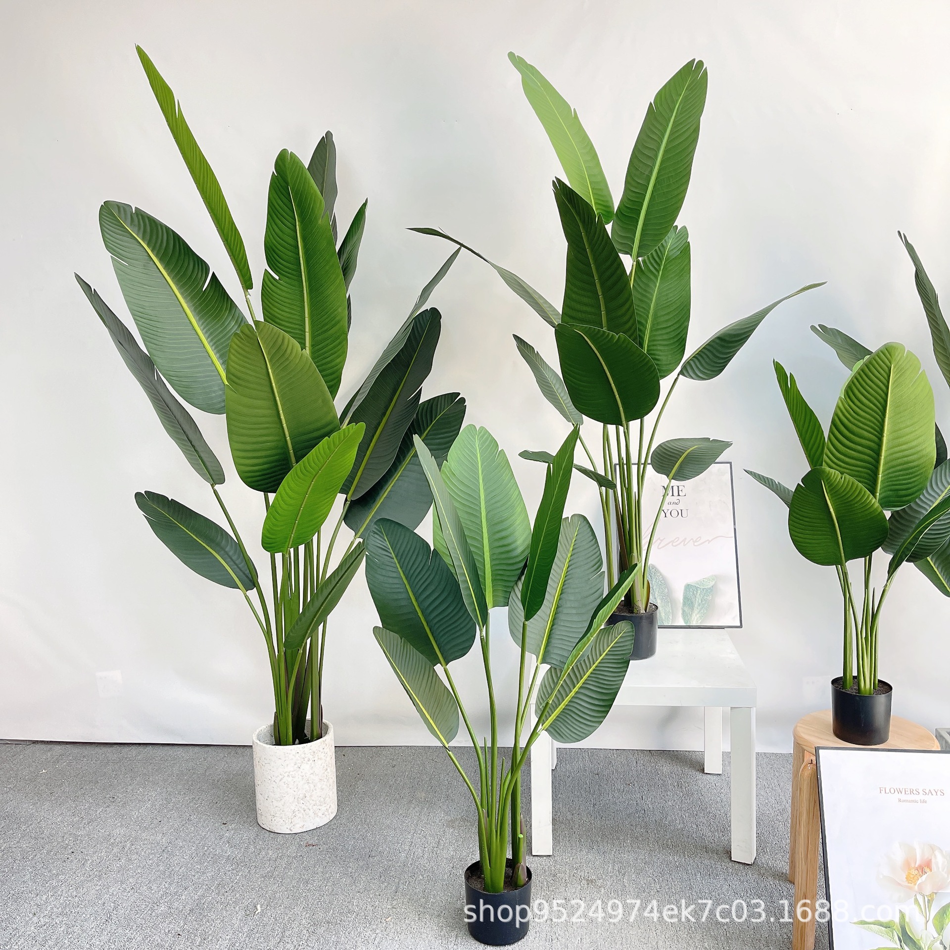 仿真旅人蕉天堂鸟热带绿植办公桌室内仿生假树摆饰品桌面居家盆栽