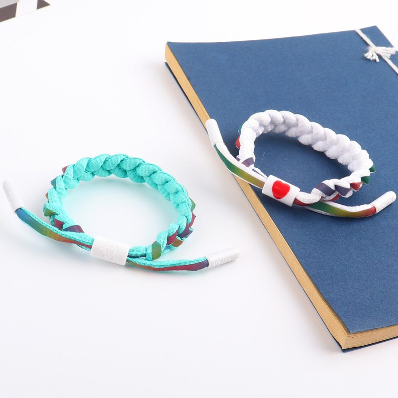 新款七彩虹小狮子手链lionking潮流女编织学生情侣小狮子手链批发