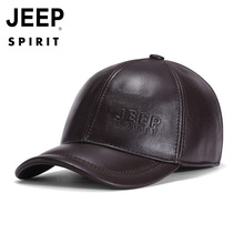 JEEP SPIRIT一件代发新款男士保暖护耳牛皮棒球帽OM18CD996CA0024