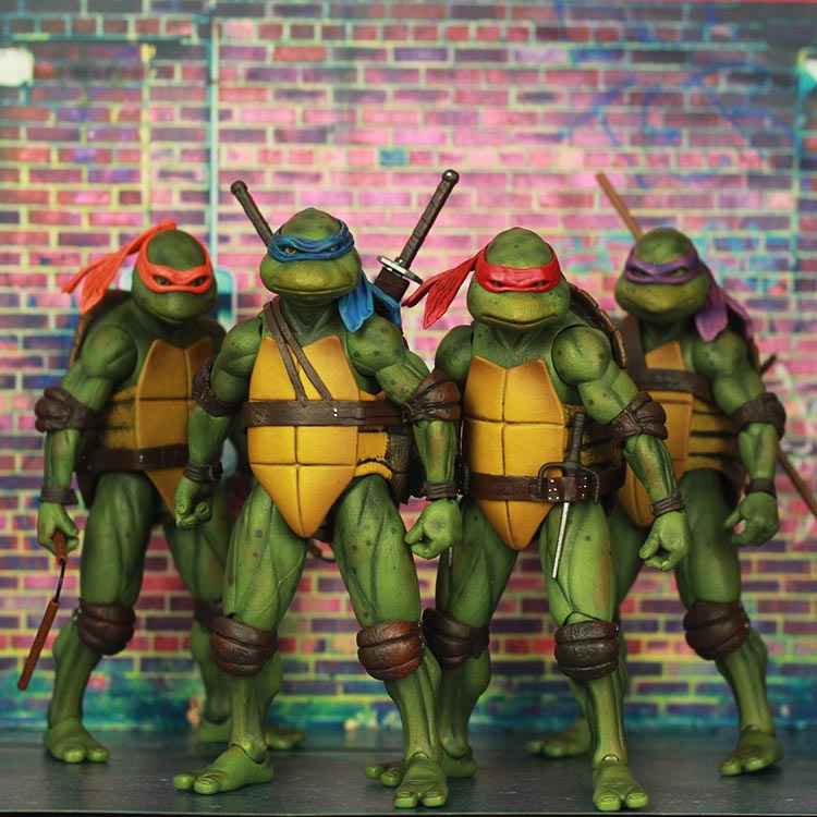neca 忍者神龟 1990电影版 tmnt 限定版 7寸可动人偶手办模型摆件