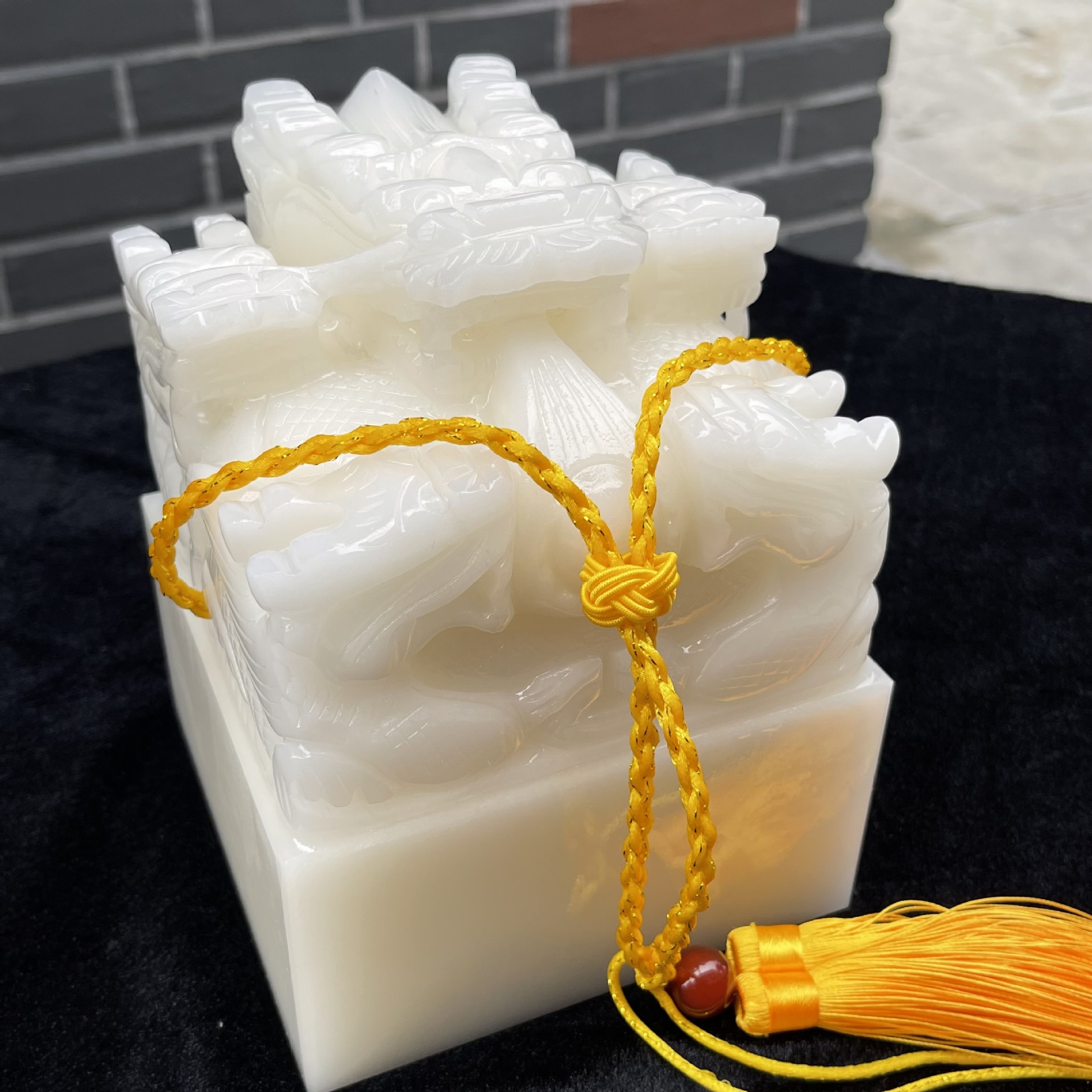 汉白玉玉石印章五龙玉玺各种款十二生肖龙头篆刻公司礼品批发