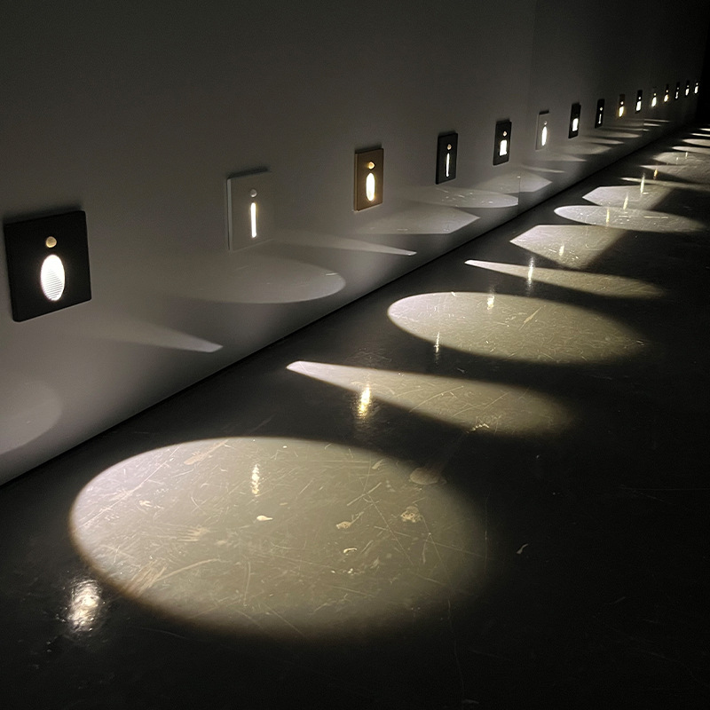 人体感应地脚灯嵌入式磁吸酒店卧室入户走廊过道楼梯踢脚灯