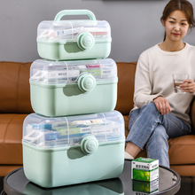 家庭装家用医药箱药品收纳盒超大容量多层便携医疗塑料小药箱批发