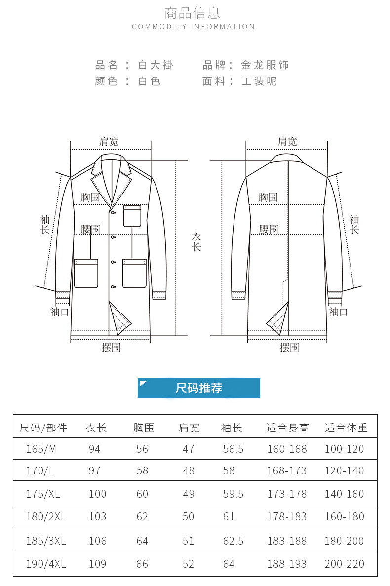 白大褂工作服的裁剪图图片