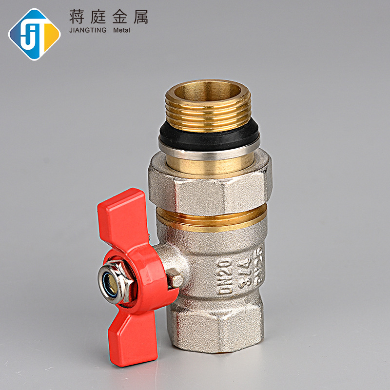 Factory Direct Sales Brass Ball Valve Internal and External Thread Movable Disc Handle Ball Valve Electroplating Manual Ball Valve 4 Points 6 Points -- 1 Inch 2