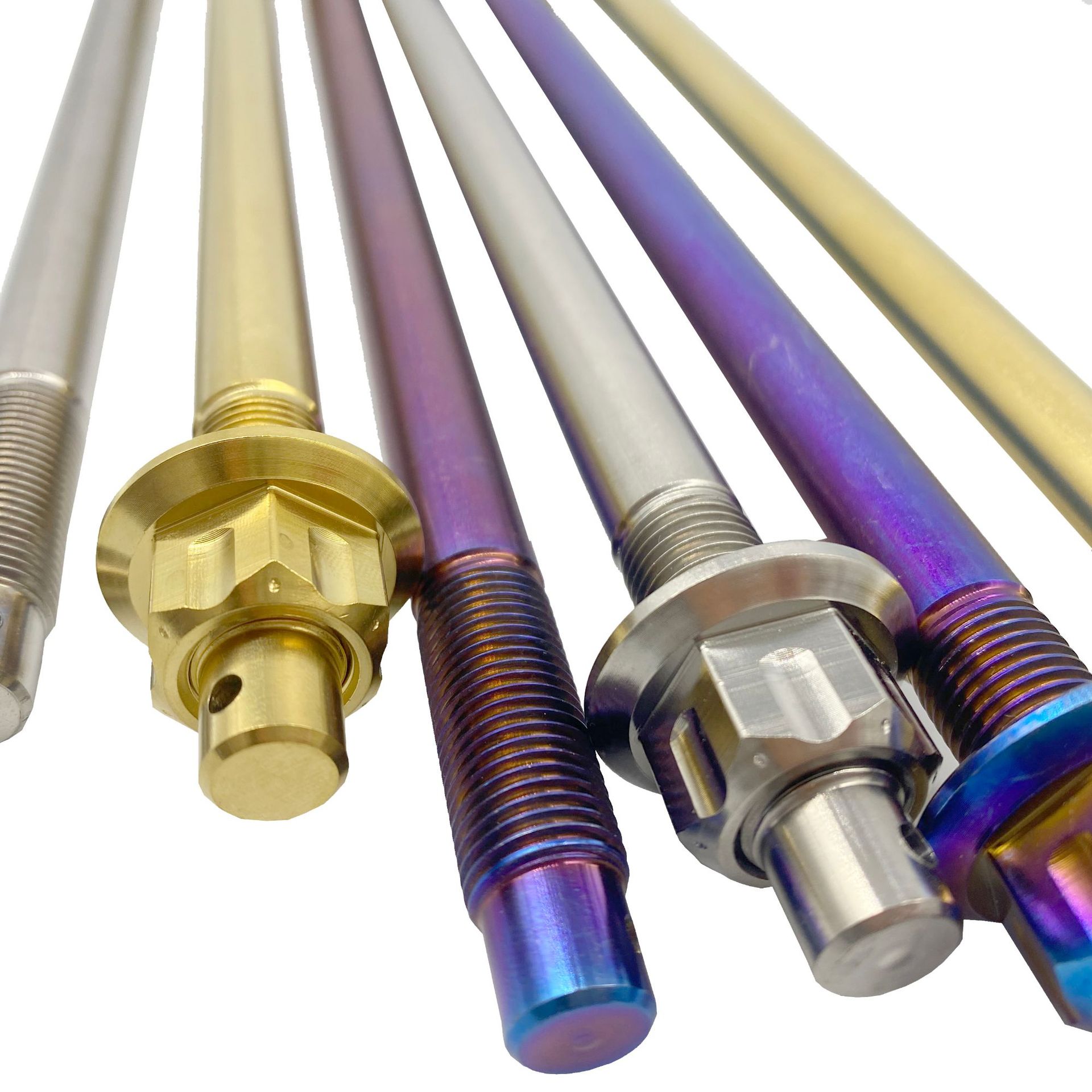 tc4钛合金摩托车中轴 m12钛本色轴杆