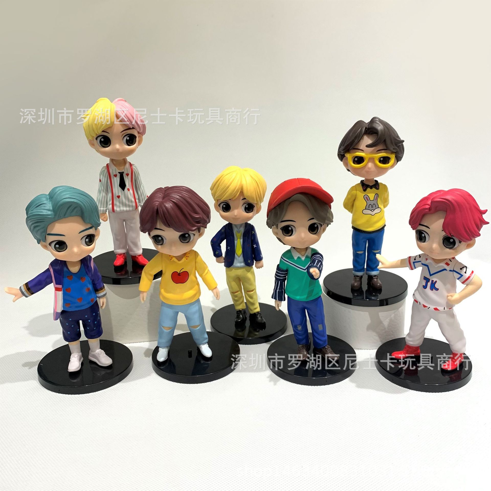 0成交15套8/9/10/11代7款少年团q版韩国明星周边手办公仔模型玩具蛋糕