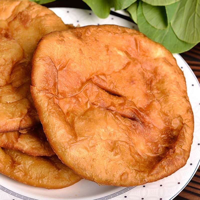 油饼现炸现发甘肃油香酥馍饼回族小吃发面老式早餐饼