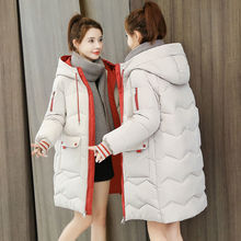 羽绒棉服女中长款2023新款韩版学生宽松加厚大码棉衣棉袄冬季外套