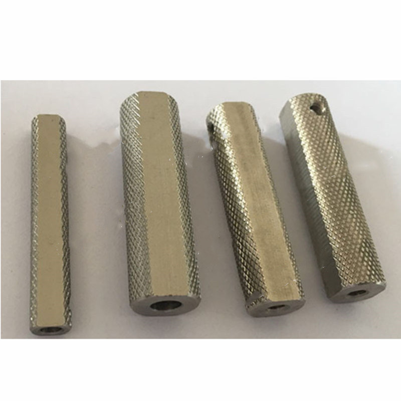 不锈钢单头滚花手柄直孔网纹手柄不锈钢检具手柄不锈钢销柄