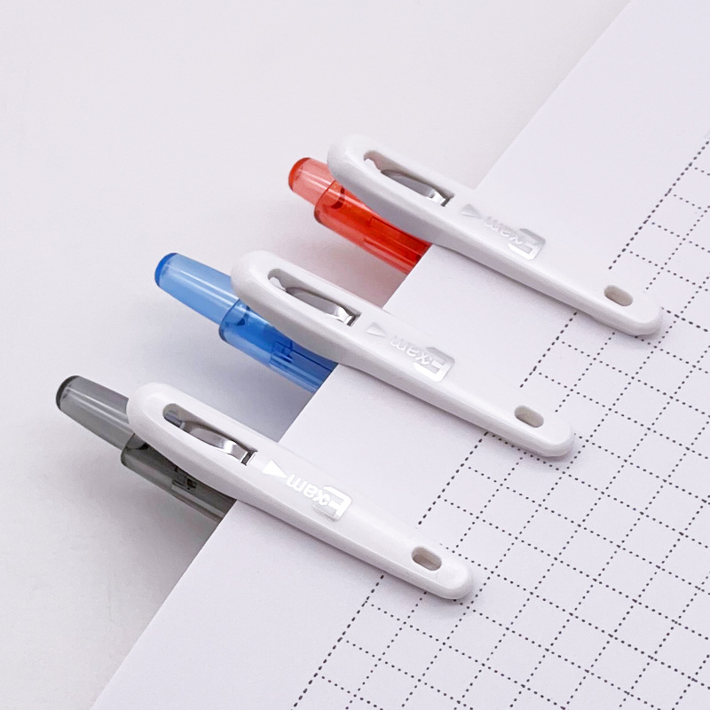 Press Gel Pen K08 Press Type Ball Pen Teacher Change Homework Red Pen Student Exam Brush Pen