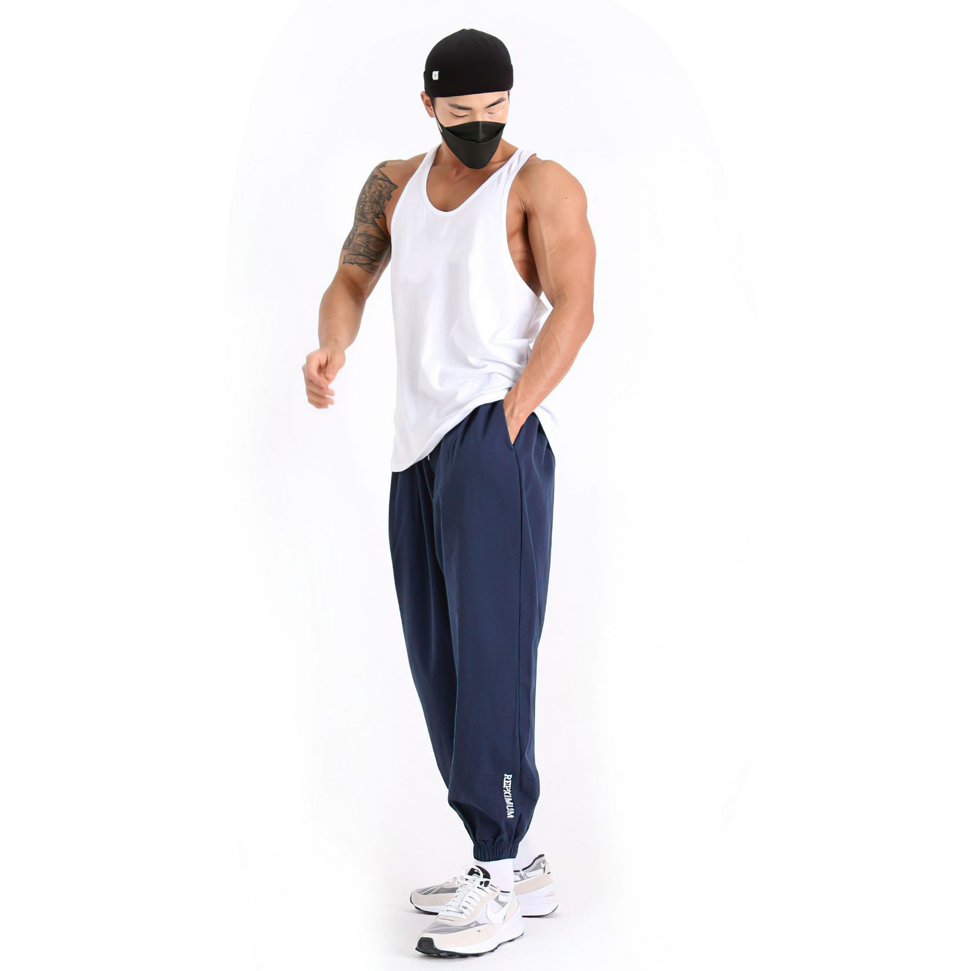 2021年秋季男运动长裤训练篮球跑步宽松韩版休闲卫裤时尚潮健身裤