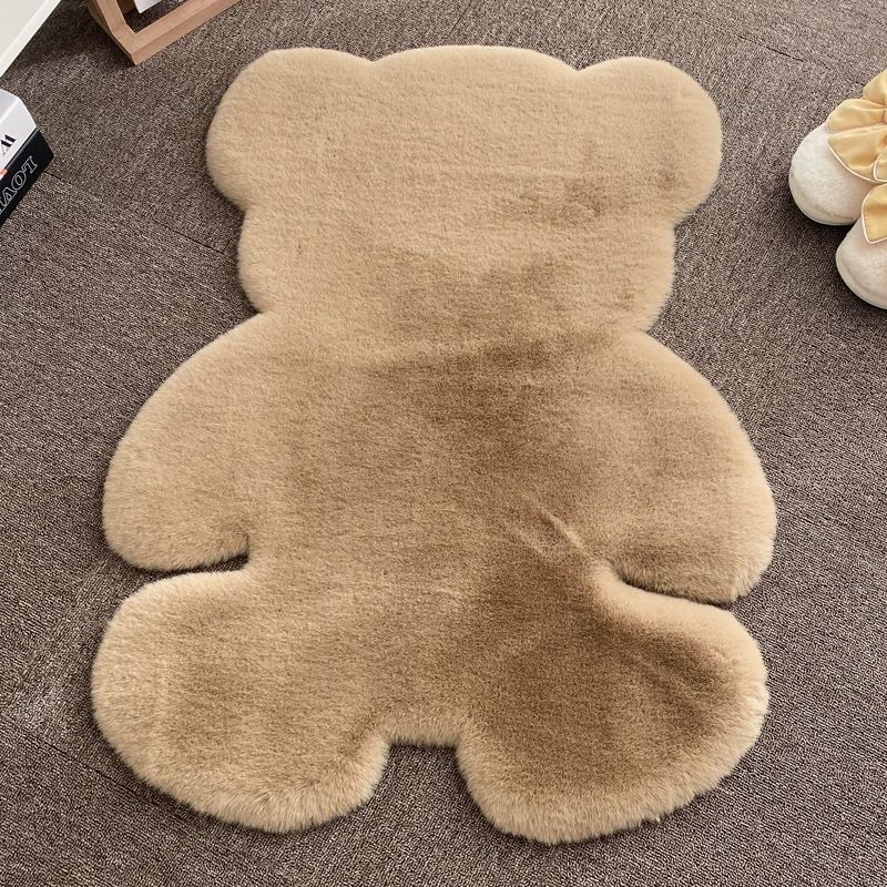 Bedside Blanket Animal Carpet Bedroom Ins Bear Home Indoor Imitation Rabbit Fur Floor Mat Plush Children's Room Bedside Pad