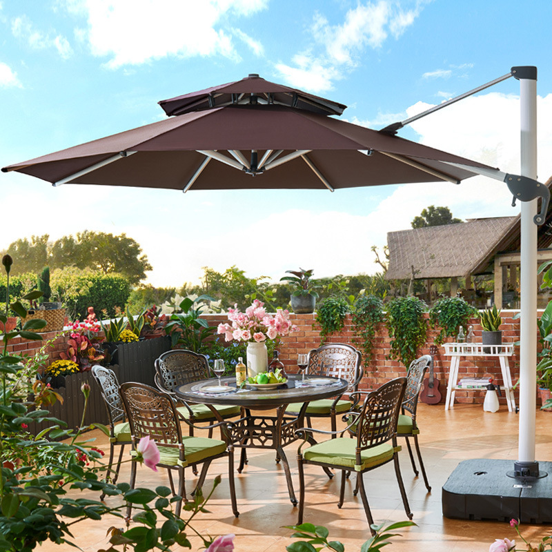 南京庭院伞太阳伞餐饮休闲外摆防晒大阳伞厂家可印刷庭院伞