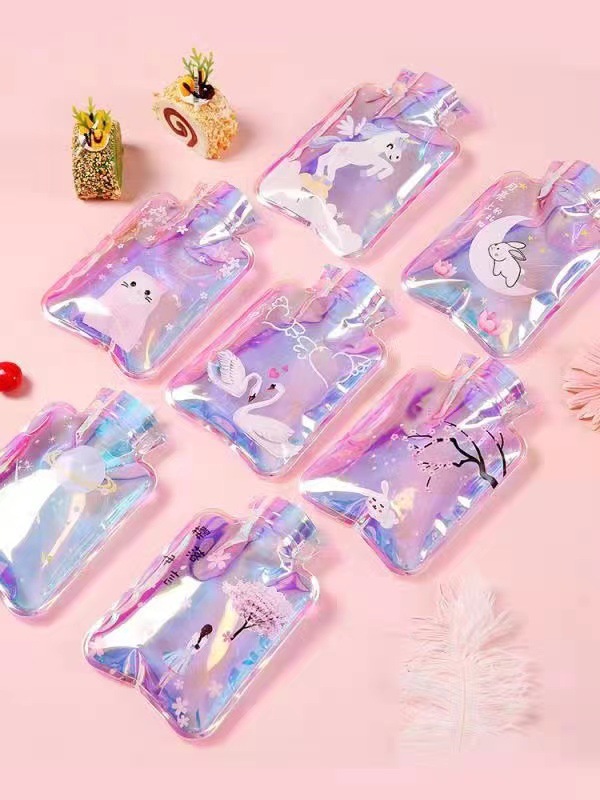 Winter Hot Selling Female Student Hand Warmer Cute Cartoon Mini Small Sized Hot-Water Bag Hot Compress Transparent Hot Water Injection Bag