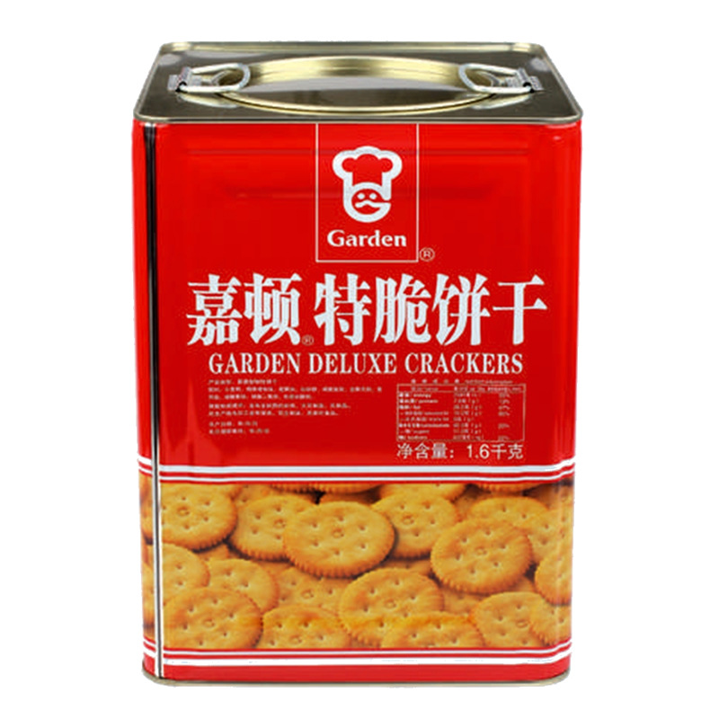 嘉顿特脆饼干1600g铁罐装脆香美味糕点饼年货节日送礼零食礼品
