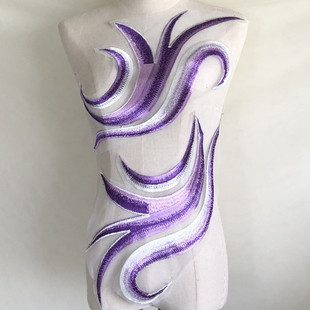 手缝立体刺绣布贴订珠烫钻亮片网纱手工diy蕾丝花饰辅料缝补领花