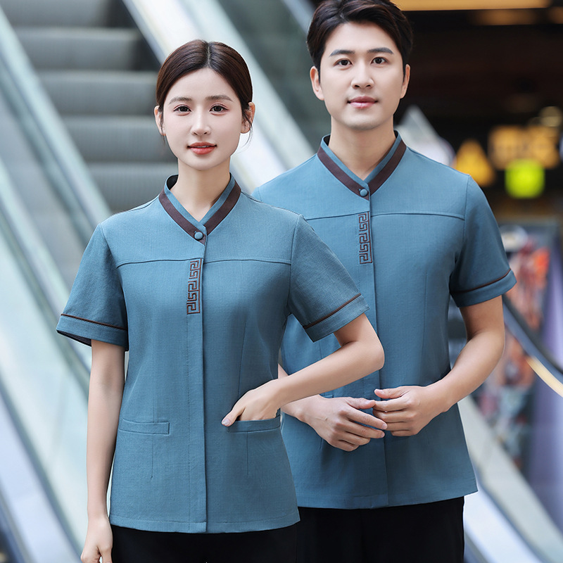 酒店客房保洁服短袖家政商场房地产物业公司清洁阿姨保洁工作服夏