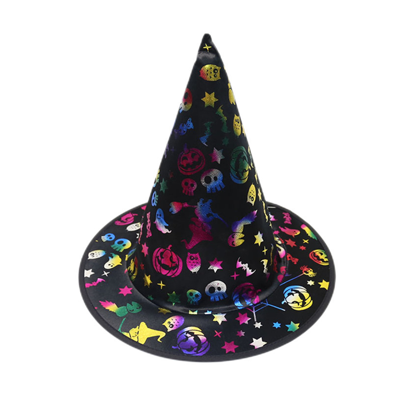 Zilin in Stock Wholesale Ghost Festival Party Makeup Ball Props Decorative Hat Witch Hat Halloween Children Cone Hat