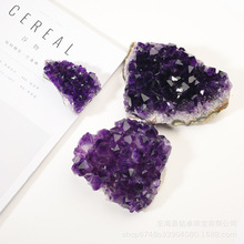 厂家批发天然紫水晶簇乌拉圭A级紫晶簇紫晶块紫晶洞原石碎块摆件