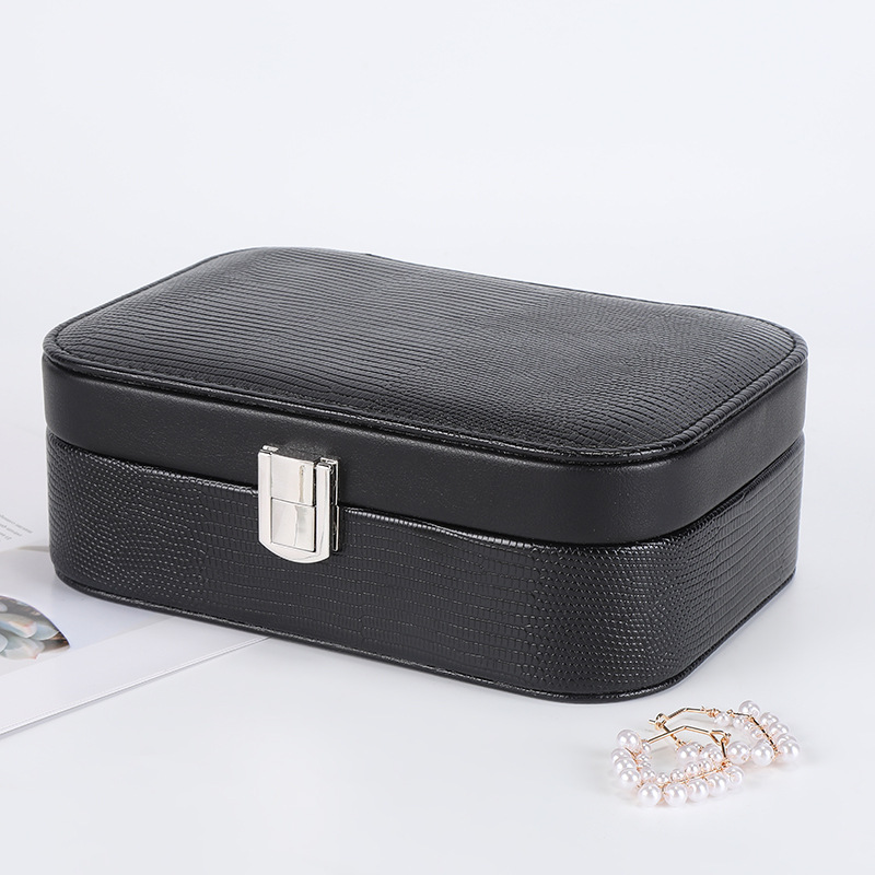 Fashion Minimalist Creative Compartment Jewelry Box Dressing Table Ornament Storage Box Flip Dustproof Jewelry Storage Box Storage Box