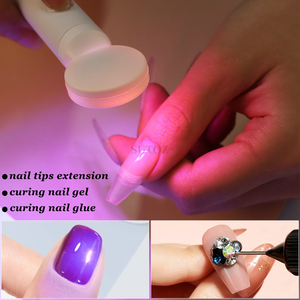 2023 New Nail Beauty Heating Lamp Tool Mini Portable Rechargeable Dormitory Home Handheld Hot Lamp 45 Seconds