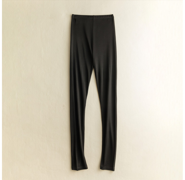 真丝针织打底裤女春夏百搭纯色桑蚕丝瘦腿长裤透气修身弹力九分裤