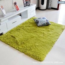跨境加厚丝毛地毯PV绒长毛地毯垫方形客厅茶几地毯卧室满铺床边毯