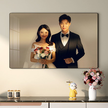 婚纱照相框洗照片放大挂墙卧室床头结婚照相片全家打印制作