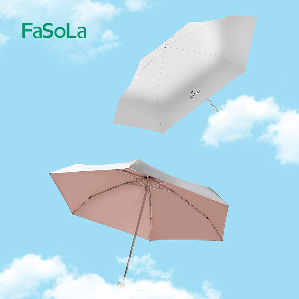 fasola钛银层太阳伞超强防晒遮阳伞夏雨伞女晴雨两用晴雨伞