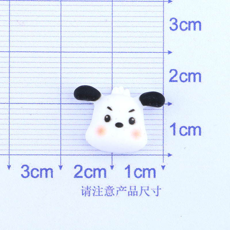 Cream Glue Epoxy DIY Phone Case Material Package Small Black Ear Dog Resin Accessories Decoration Homemade Barrettes