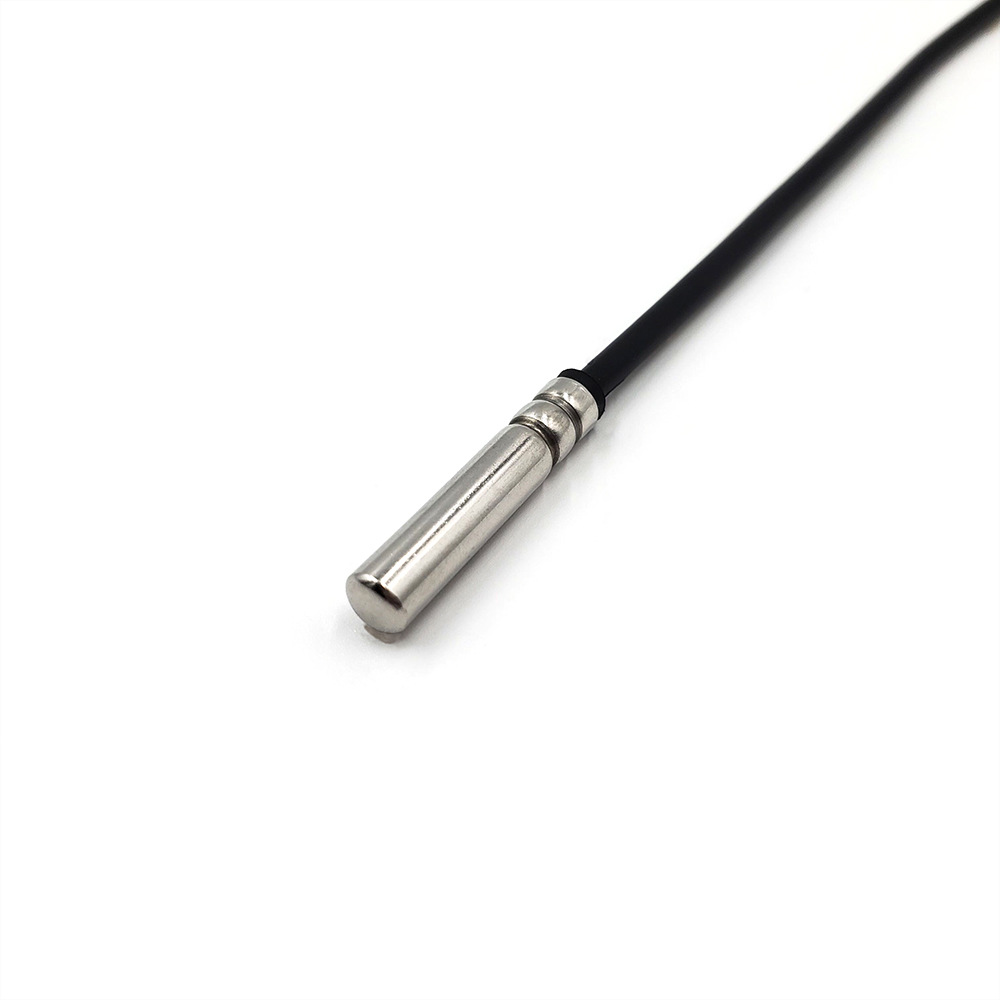 不锈钢圆管温度探头滚槽传感器外壳ntc温度传感器