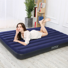 INTEX 充气床家用户外单双人气垫床加厚蓝色折叠充气便捷床垫批发