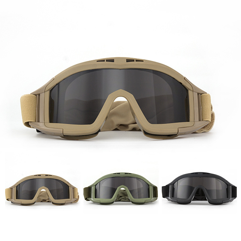 沙漠蝗虫风镜 户外cs军迷演习实战射击防弹沙漠蝗虫护目镜套装