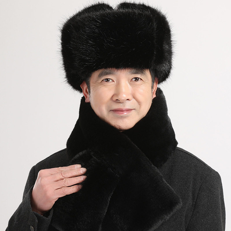 中老年人东北雷锋帽男军帽冬季爷爷加厚保暖老人王爷帽爸爸棉帽子