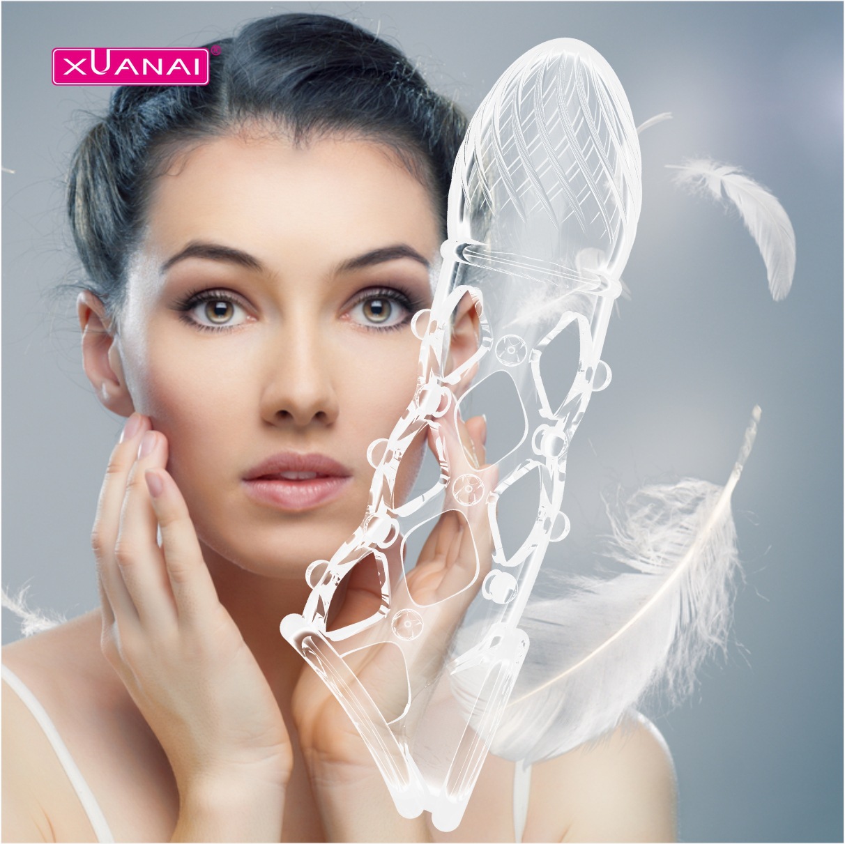 璇爱水晶套狼牙套阴茎加长套情趣成人情趣用品男用透明颗粒带刺套