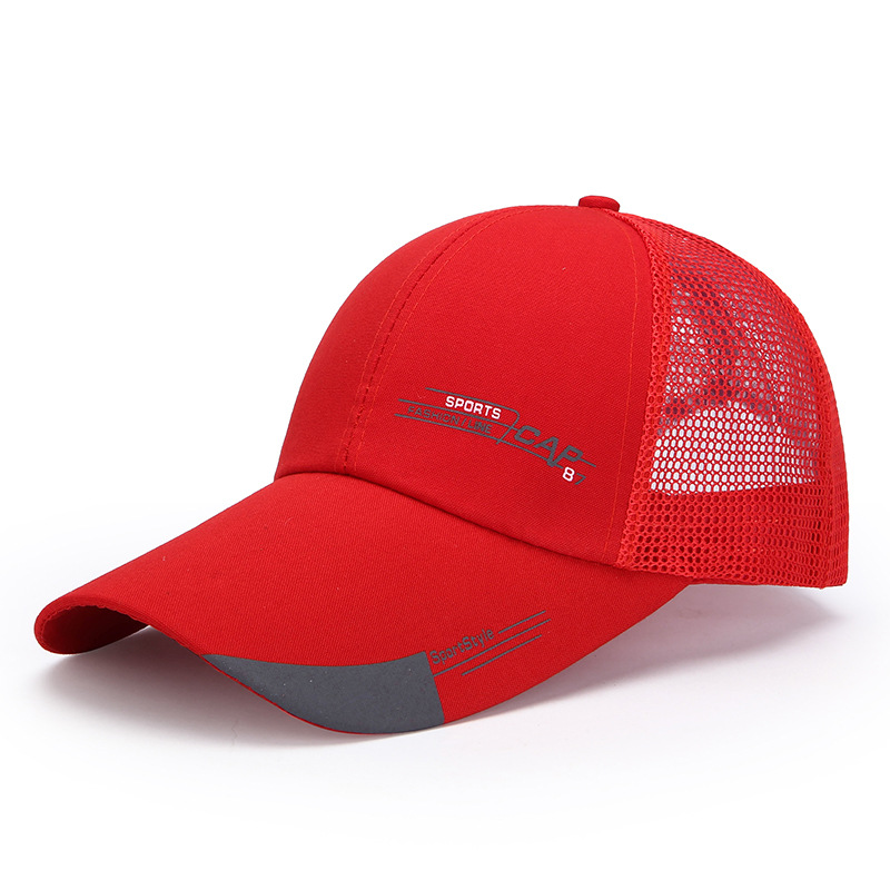 Long Brim Hat for Men Spring and Summer Outdoor Sunshade Sun Protection Hat Mesh Breathable Baseball Cap Fishing Hat Peaked Cap