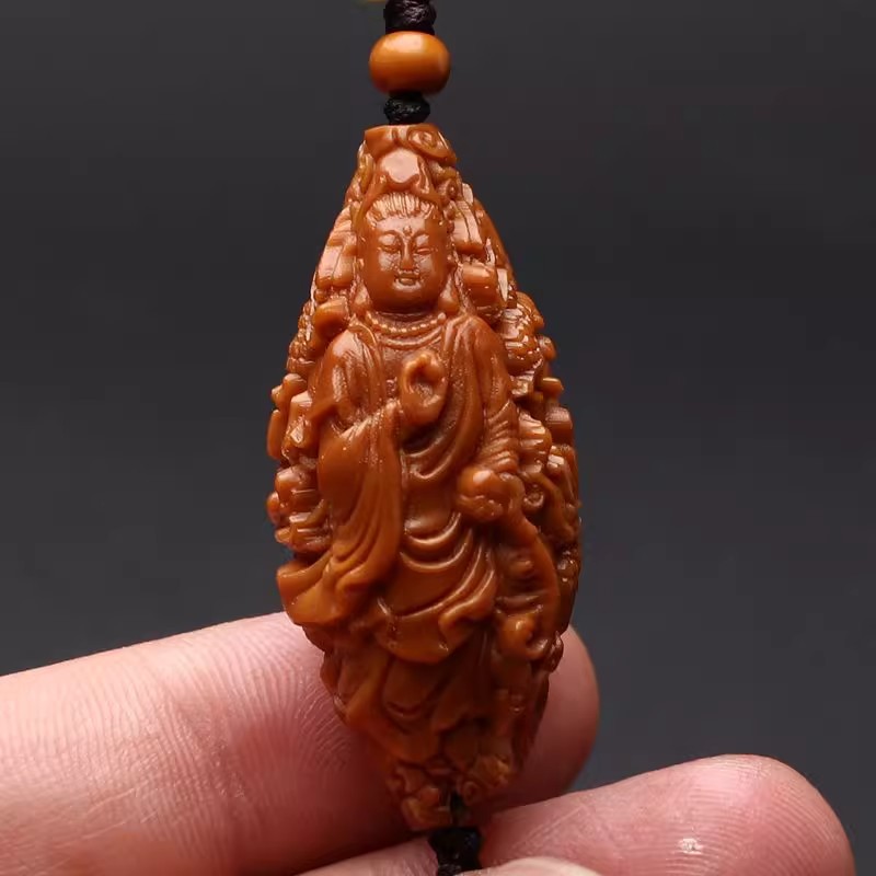 橄榄核大单籽九龙观音单核单粒橄榄核雕刻男女吊坠手串手链配饰