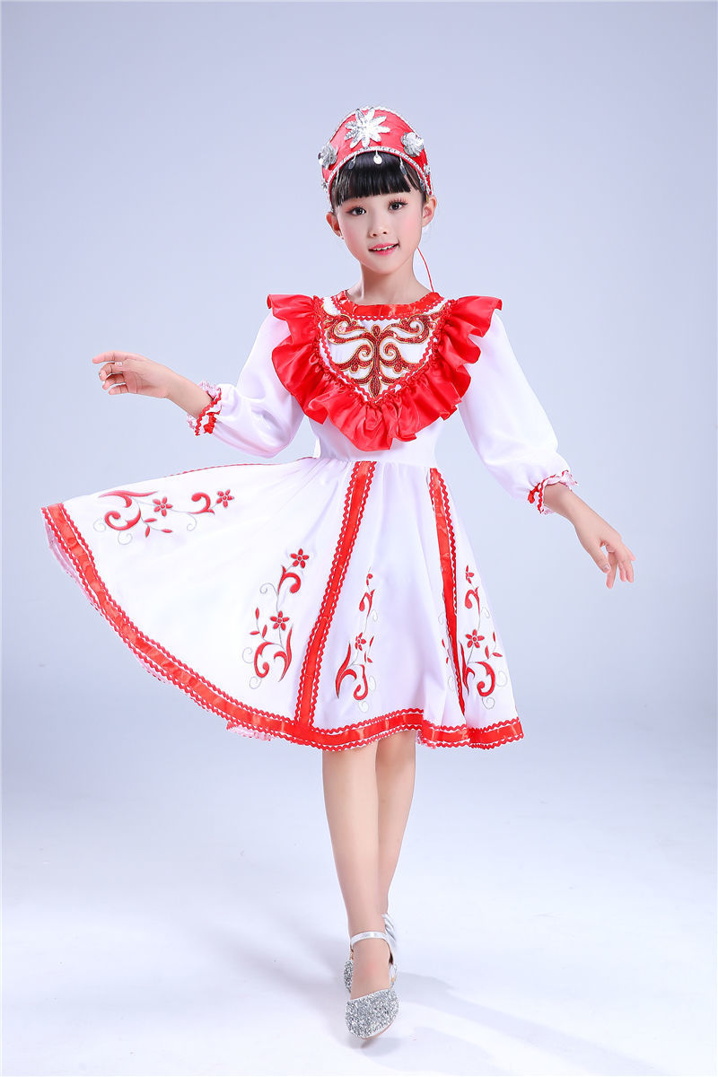 儿童俄罗斯族演出服民族舞蹈服装现代舞台表演服男童少数民族宫廷
