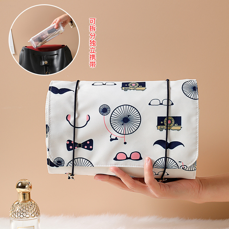 Cosmetic Bag Women's Large Capacity Portable Internet Hot New Four-in-One Detachable Folding Travel Toiletries Buggy Bag