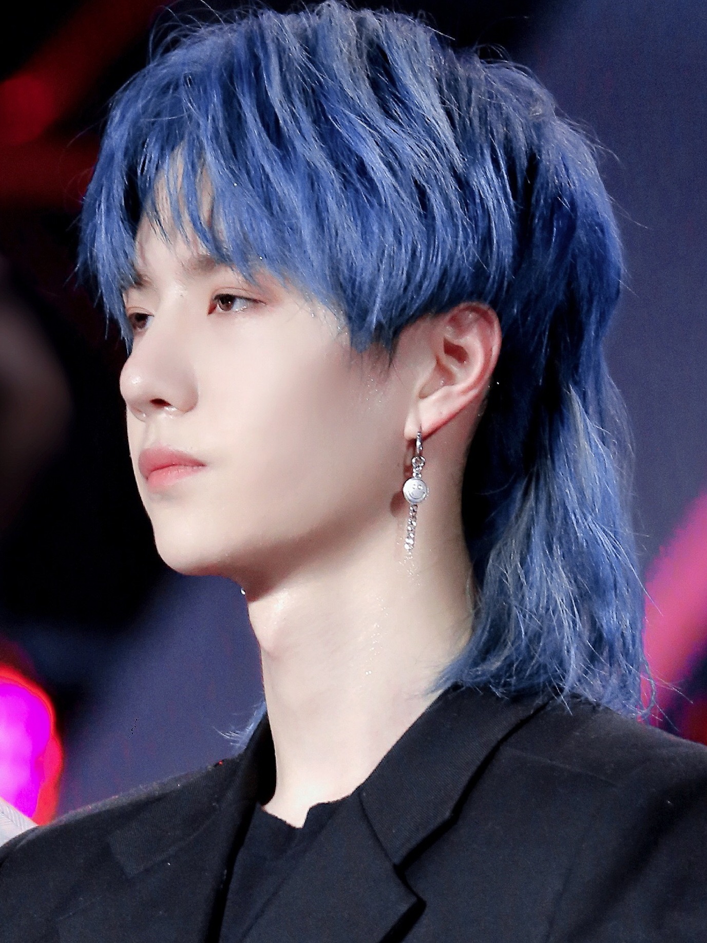 假发女短直发中性雾霾蓝狼尾发鲻鱼头男女帅气蓬松时尚酷个性短发