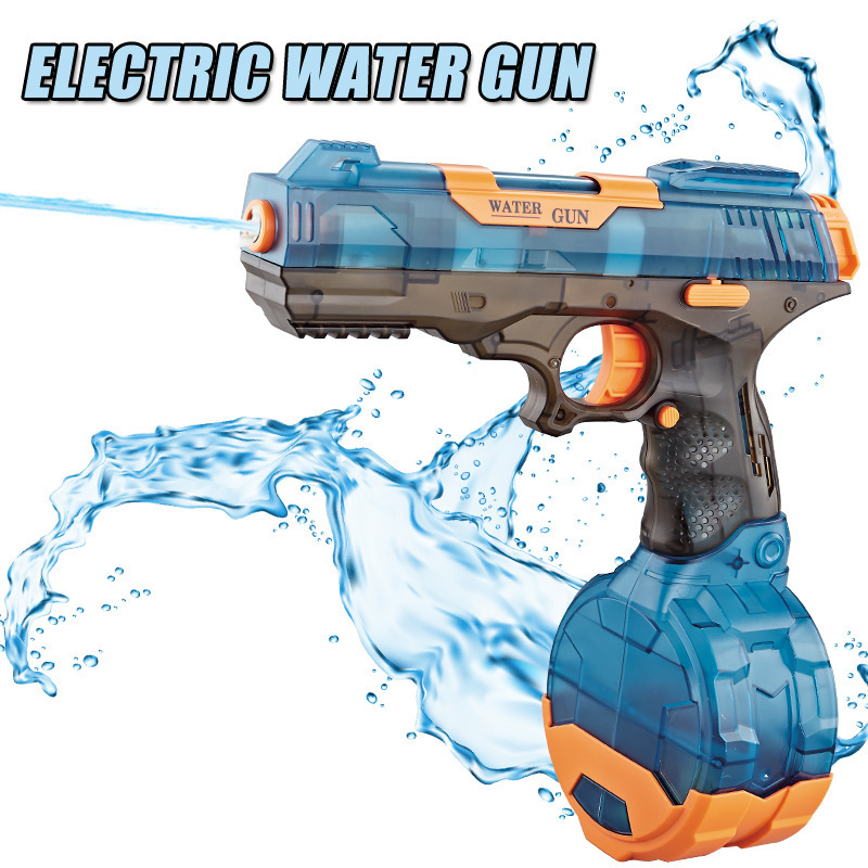 新款黑骑电动水枪water gun电动连发手枪跨境玩具水枪戏水玩具枪