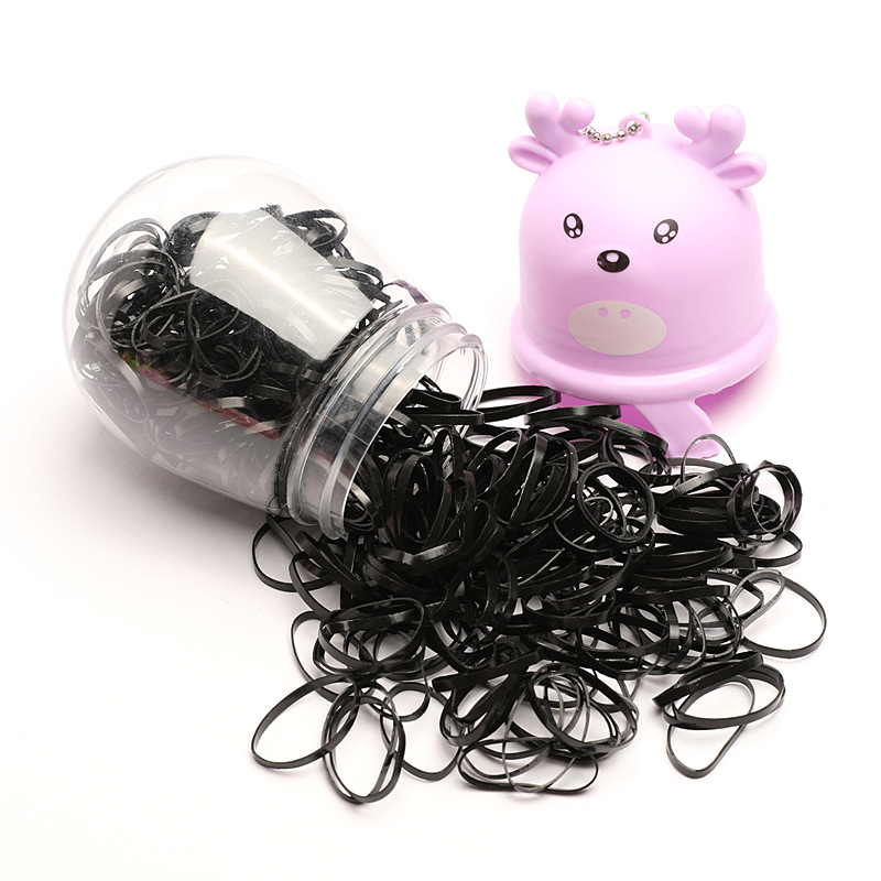 Korean Style Children's Bead Necklace Deer Bottle Disposable Rubber Band Continuously Pulled Small Rubber Band Variety of Shapes Hair Ring Hair Rope Female