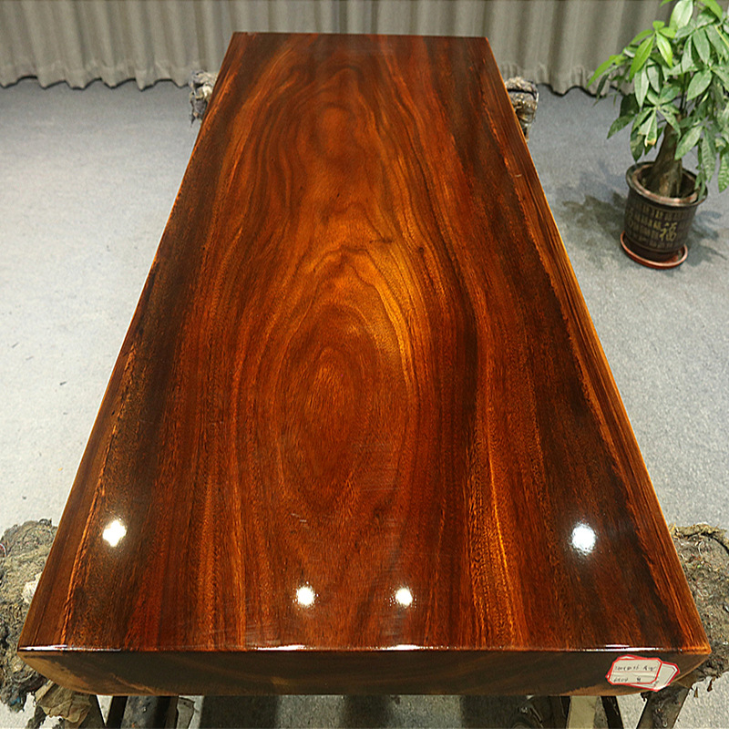 尺寸: 140-65-6奥坎大板实木茶桌绿心檀菠萝格家具办公会议桌