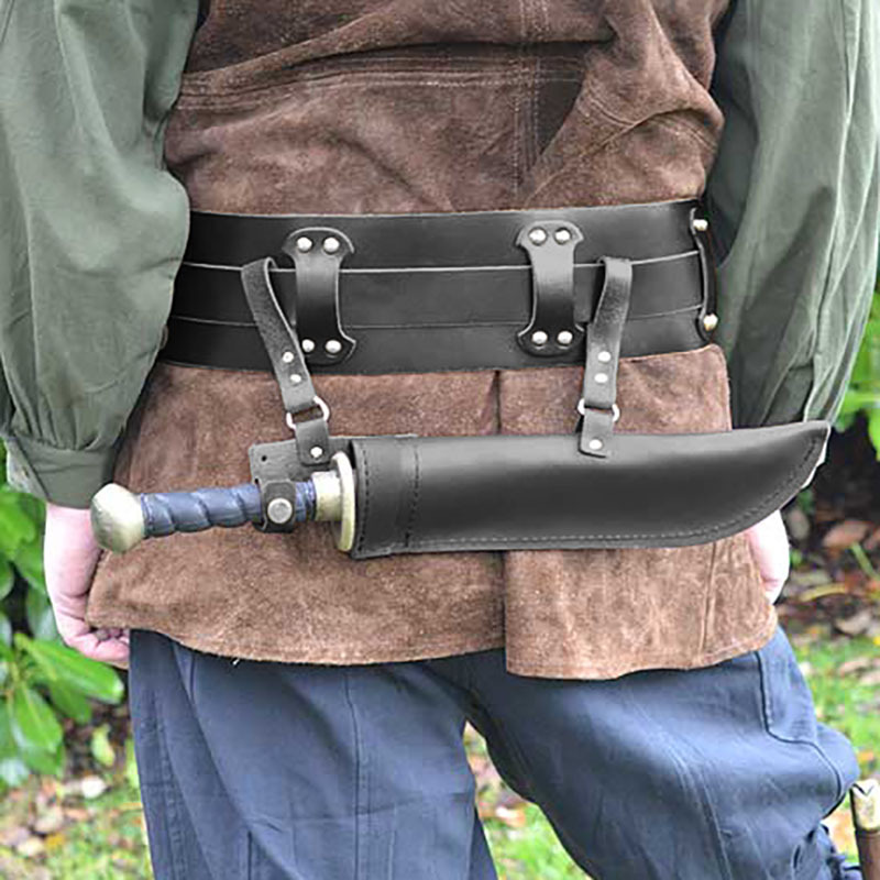 黑暗刺客游侠精灵刀套 匕首护套 皮革剑鞘腰带挂钩 kinzal larp