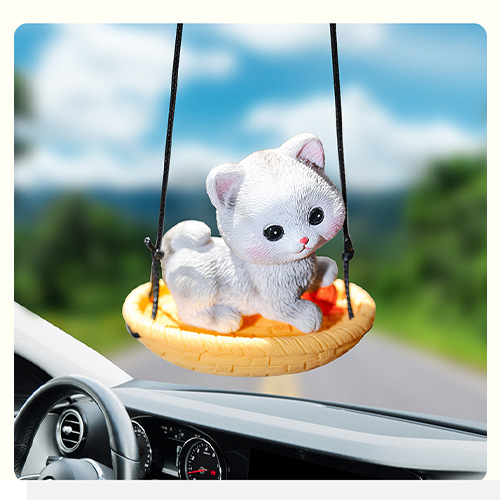 网红新款创意卡通可爱萌宠摇篮晴天车挂装饰品送女生送闺蜜汽车