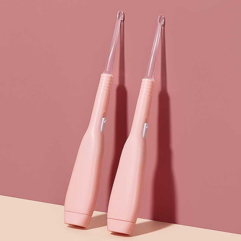 琬菲粉色掏耳勺电子led灯光采耳工具耳挖儿童耳勺带灯发光挖耳勺