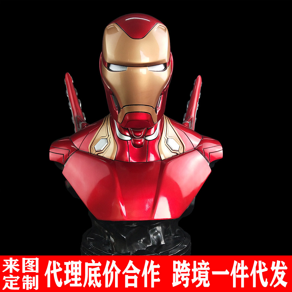 三雷gk 钢铁侠mk50胸像 漫威手办 居家摆件 钢铁侠手办 mk50手办
