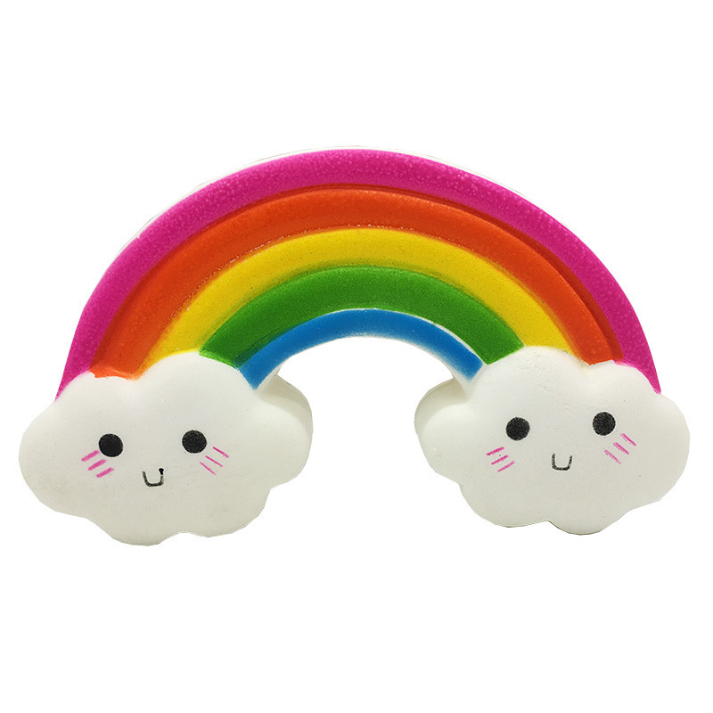 卡通慢回弹彩虹减压玩具可爱云朵捏捏解压软软工艺品