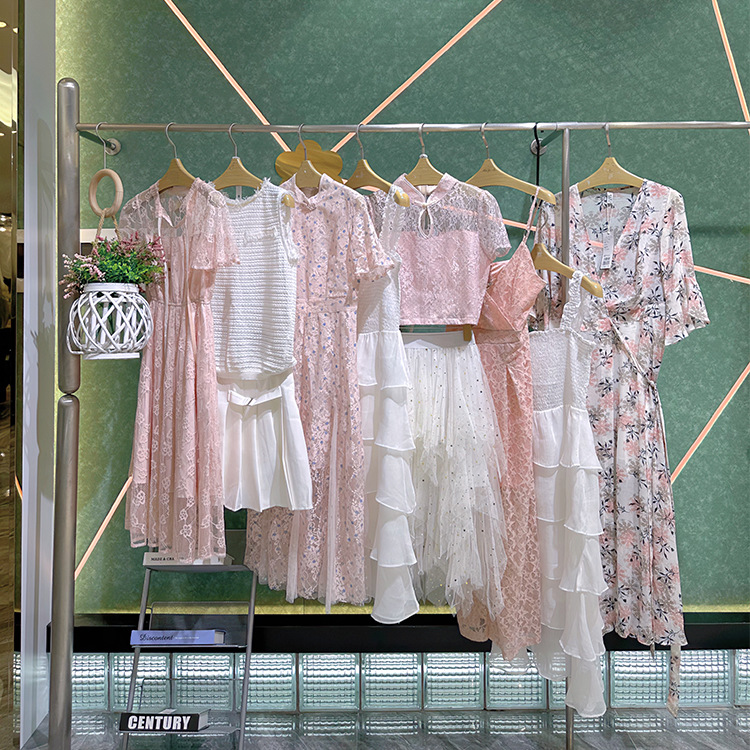 江南布衣品牌折扣专柜撤柜十三行女装美丽衣橱连衣裙批发货源尾货